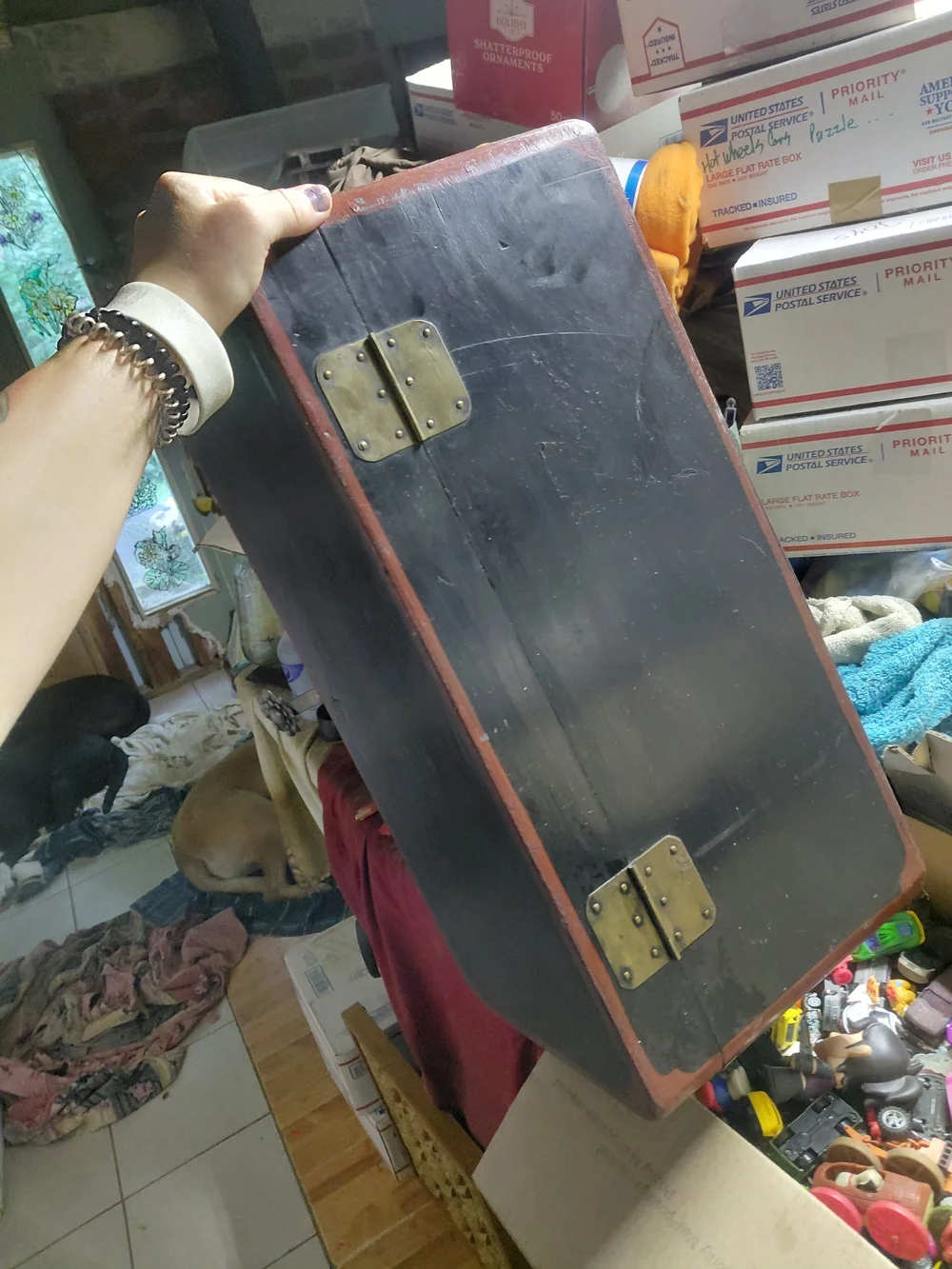 antique Korean wedding chest or dowry box, also known as a Ham. 22